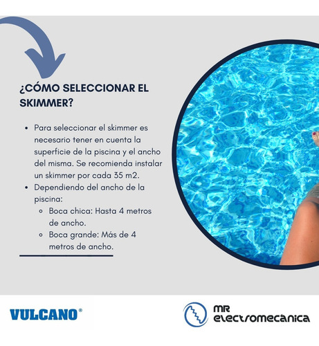 Skimmer Vulcano Boca Chica Pileta Fibra Vidrio 20cm / 119006