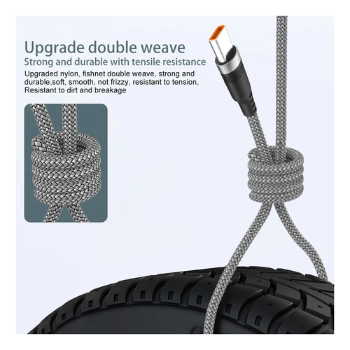 Cable Usb Tipo C Carga Rapida 65w Y Datos Para Asus Rog Ally