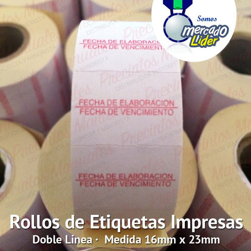 Etiquetadoras Fecha Crown Mx 2316 + 7000 Etiq Elaborado Vencimiento