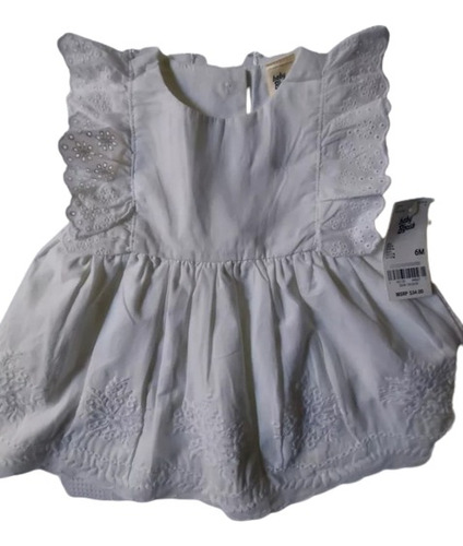 Vestido Blanco Para Bebé De 6 M. Marca: Baby B'gosh
