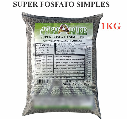 Fertilizante Super Fosfato Simples 1 Kg Adubo