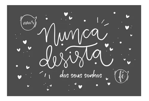 Adesivo de Parede Nunca Desista - Adesivos Decorativos e