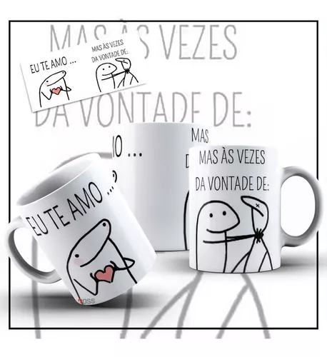 Caneca Bento Flork Memes Engraçados - Eu Te Amo Mas Às Vezes em