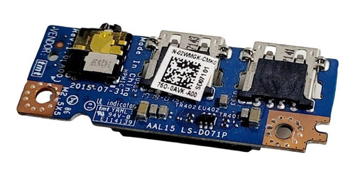 Placa Auxiliar Usb E Conector De Áudio 02wmgk Dell Inspiron