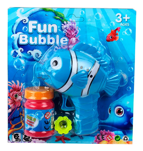 Pistola Lanzador De Agua Pez Nemo + Liquido Jabonoso