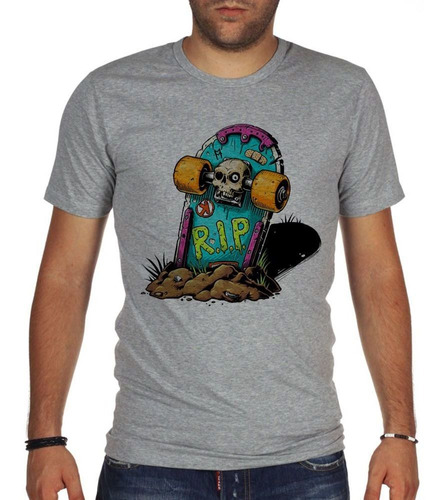 Remera De Hombre Skate Patineta Calavera Ruedas