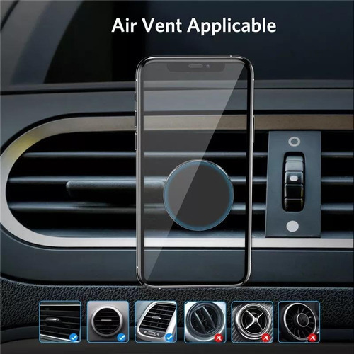Imagen 4 de 5 de Soporte Magnético De Celular Para Auto Aire Rejilla Clicshop