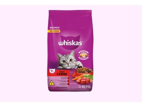 Alimento Whiskas 1+ Whiskas Gatos para gato adulto sabor carne en bolsa de 10 kg