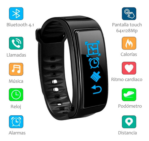 Imagen 2 de 6 de Reloj Smartwatch Vak Y3 Manos Libres Bluetooth Calorias Musi