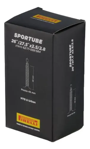 Câmara De Ar Pirelli Sportube 26 27.5 X 2.50/2.8 Presta 48mm