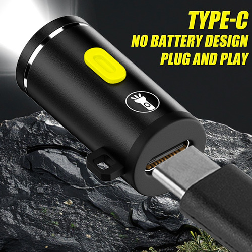 Mini Linterna Tipo C, Usb C, Iluminación Led De Alto Brillo