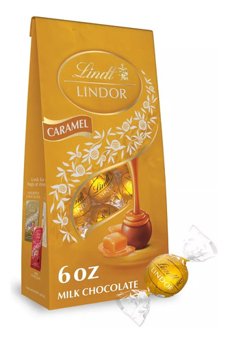 Lindt Lindor Trufas De Chocolate De Leche Con Caramelo 6 Oz