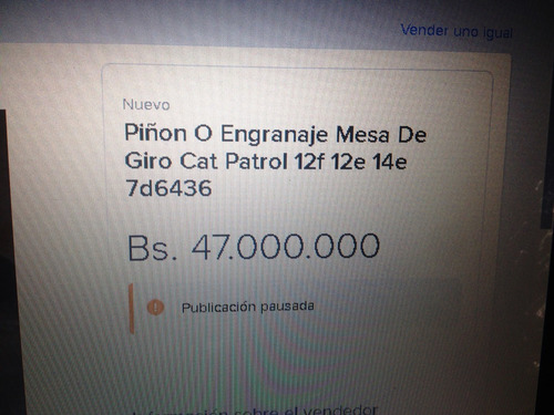 Piñon O Engranaje Mesa De Giro Cat Patrol 12f 12e 14e 7d6436