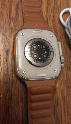Reloj Smartwatch En Su C Con 2 Mallas Una Imantada, Batería Blanca Ondulado Naranja/azul Plata