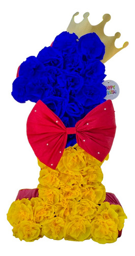 Piñata Premium 70 Cm Número A Elegir (1 Al 9) Personalizada Princesa Blanca Nieves