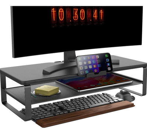 Soporte De Monitor Con Cajón, Soporte De Monitor De 2 Nivele