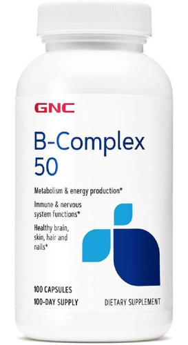 Complejo De Vitamina B 50 Gnc 100 Capsulas Sabor Neutro