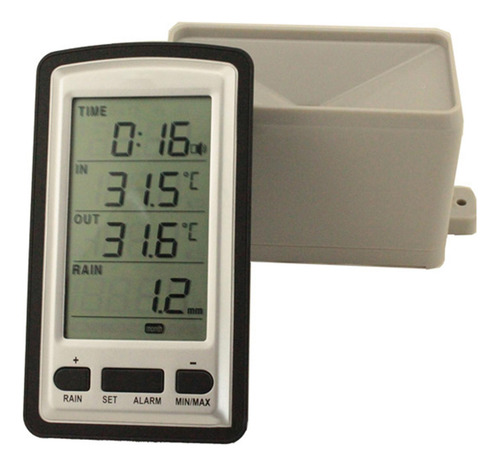 Medidor De Chuva Digital Sem Fio Com Medidor De Temperatura