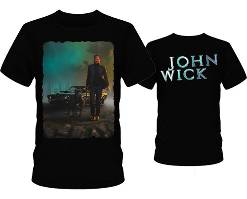 Remera Dtg - John Wick 12 - Doble Estampa