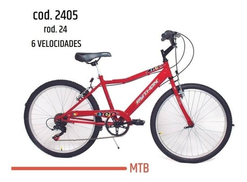 Rodado 24 Varon Mtb 6 Vel.