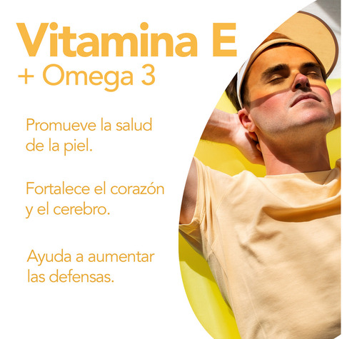 Vitamina E + Omega 3 | 120 Softgels De 700 Mg | Natgel