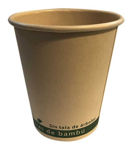 1000 Vasos Para Cafe De Bamboo 12oz Con Tapa