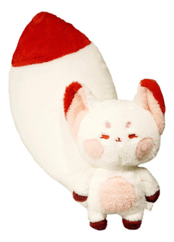Nuevo Zorros De Peluche, Muñecos De Cola Grande Blancos Y