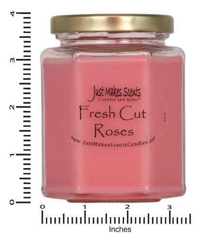 Vela De Soya Mezclada Con Rosas Frescas De Corte De Corte Po