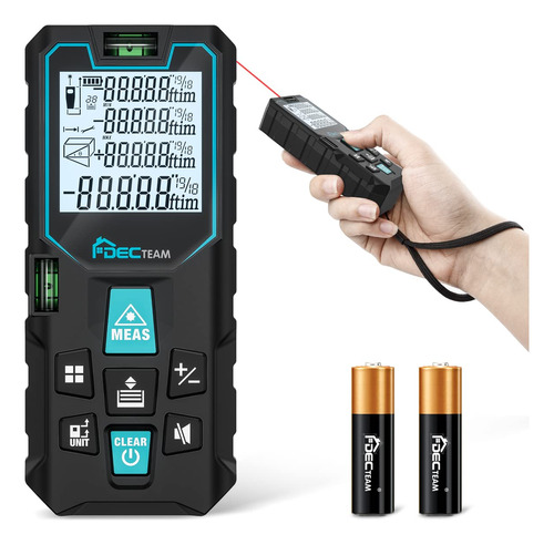 Decteam Medidor De Distancia Laser Digital De 328 Pies (328.