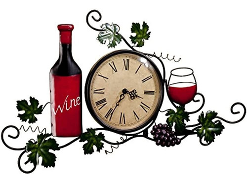 Reloj De Pared Fox Valley Traders Wine, Número Romano, Esfer