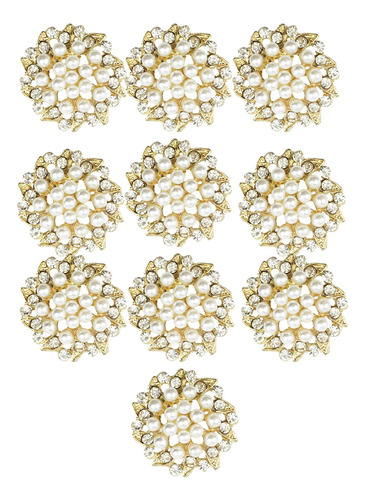 10pcs Flower Buttons Diy Craft Alloy Buttons Fashion For