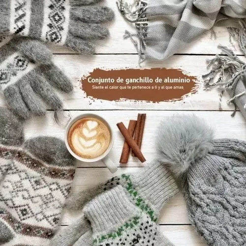 Kit 22 Agujas Crochet Metálicas + Set Crochet 100 Un Gb GENERICO