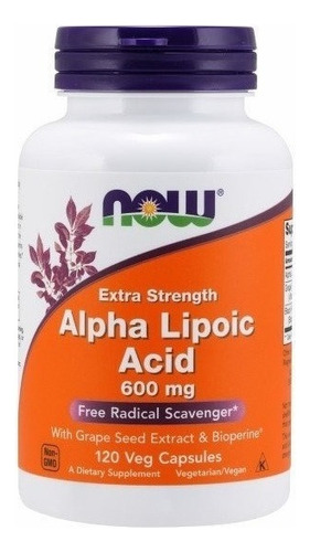 Now Foods | Alpha Lipoic Acid | 600mg | 120 Veg Capsules