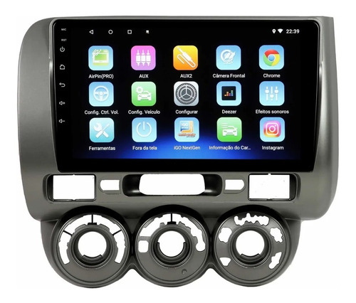 Multimidia Honda Fit 2003 Até 2008 Android 12 Wifi Gps Cam