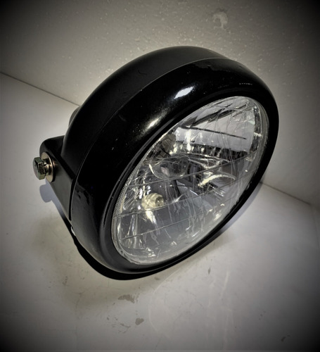 Imagen 3 de 5 de Faro Moto Redondo Con Base Metal Para Moto Speed200