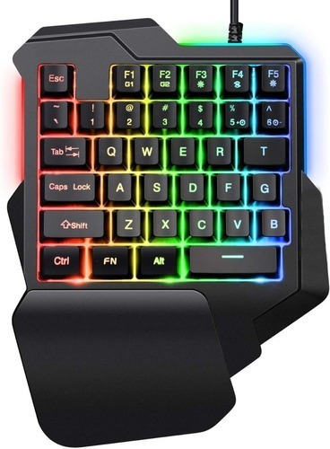 Teclado Gamer Una Mano Retroiluminado Single One Hand