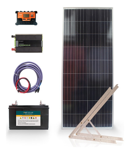 Kit Solar Completo Energia Panel Inversor Usb Led Casa K4