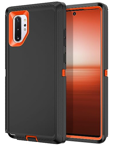 Funda Para Galaxy Note 10 Plus Negro/naranja Uso Rudo Dur-02