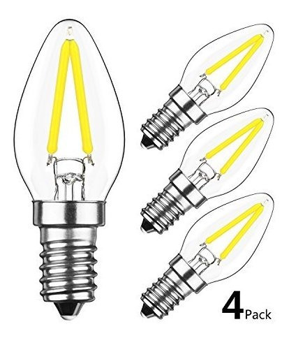 Hzsane 2w Led Filamento C7 Bombilla De Luz Nocturna 6000k Lu