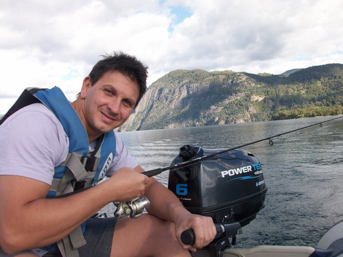 Imagen 2 de 14 de Motor Power Tec 6 Hp 4 Tiempos Ecologico Nautica Milione