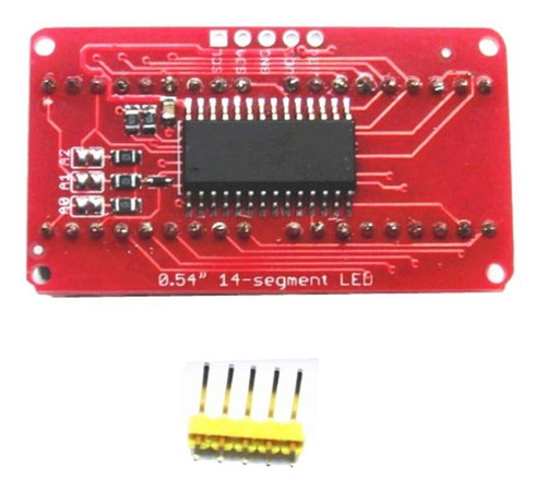 Imagen 3 de 7 de 2x1 / 2 Dulo De Pantalla Led Digital De 4 Bits Para 14 Rojo