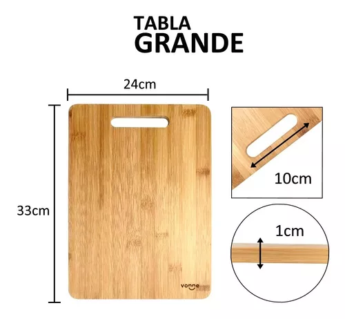 Tabla de cortar Serie Slim bambú 54x46x3,5 cm