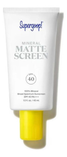 Supergoop! Mineral Mattescreen Spf 40, Protector Solar Matte