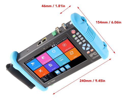 Cámara Video Tester Cctv Ipc 9800plus 4k H.265 De 7 Pulgadas