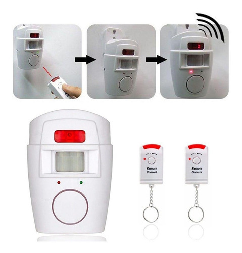 Imagen 8 de 10 de Alarma Inalámbrica Casa Sensor Movimiento Sirena + 2 Control