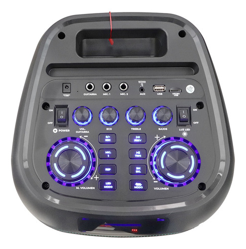 Pbs-2x8gemini Bafle Bocina Amplificado 40,000w P.m.p.o Negro