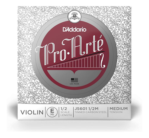 D'addario Pro-arte Violín Single E Cuerda, Escala 1/2, Tensi