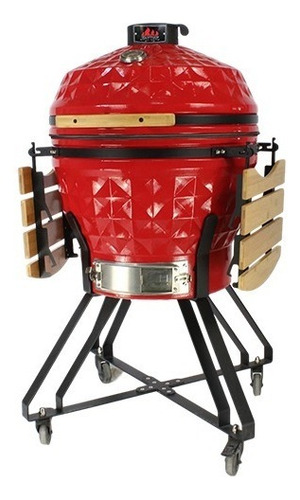 Imagem 6 de 8 de Churrasqueira Kamado Big Bob Egg Cerâmica Carvão Grill 24