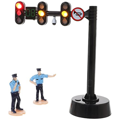 Toddmomy Traffic Light Toy,mini Traffic Signal Light Lamp Wi