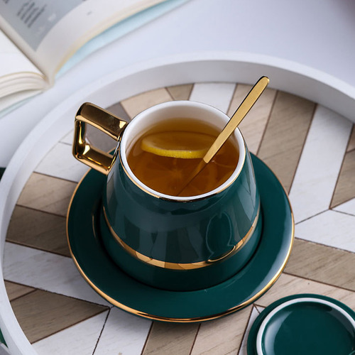 1 Juego De Tazas De Café De Cerámica Con Platillo Para Café